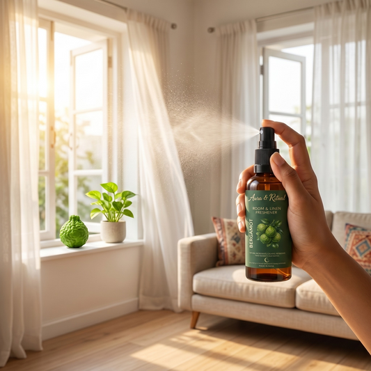 Bergamot Room & Linen Spray | Natural Aromatherapy Home Fragrance | Aura & Ritual